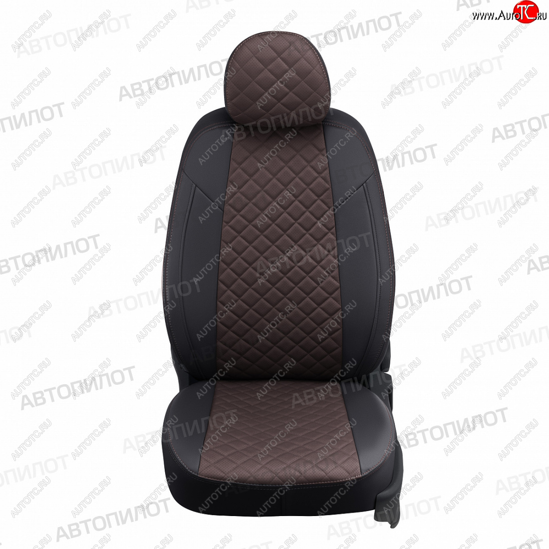 13 549 р. Чехлы сидений (экокожа, 8 мест) Автопилот Ромб  Hyundai Starex/Grand Starex/H1  TQ (2007-2022) дорестайлинг, рестайлинг, 2-ой рестайлинг (черный/шоколад)  с доставкой в г. Воронеж