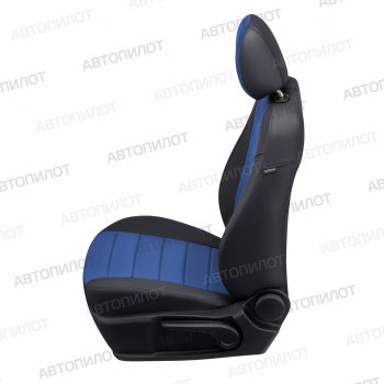 21 799 р. Чехлы сидений (экокожа/алькантара, 9-12 мест) Автопилот  Hyundai Starex/Grand Starex/H1  TQ (2007-2022) дорестайлинг, рестайлинг, 2-ой рестайлинг (черный/синий)  с доставкой в г. Воронеж. Увеличить фотографию 3