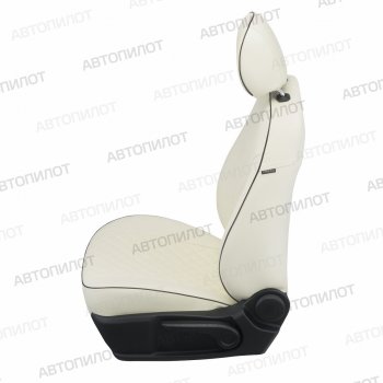 8 499 р. Чехлы сидений (экокожа) Автопилот Ромб Hyundai I40 1 VF дорестайлинг универсал (2011-2015) (белый)  с доставкой в г. Воронеж. Увеличить фотографию 4