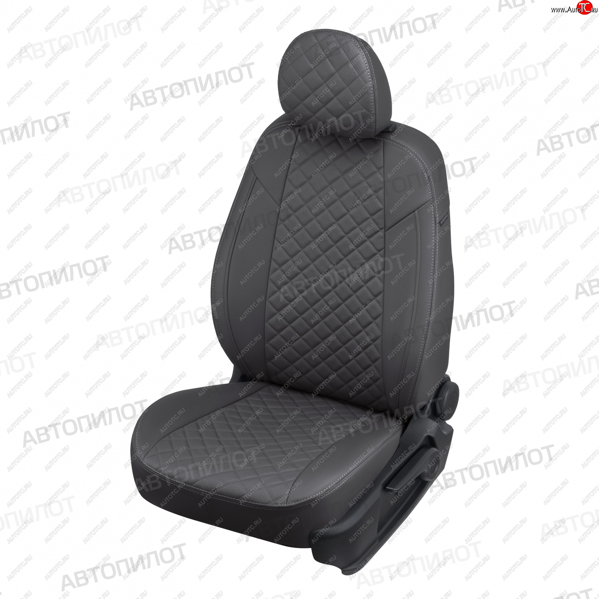 14 449 р. Hyundai Santa Fe I (Classic) с 00-12г.Темно-серый + Темно-серыйРомб   Копируемое: Чехлы сидений (экокожа) Автопилот Ромб  Hyundai Santa Fe  SM (2000-2012) (темно-серый)  с доставкой в г. Воронеж