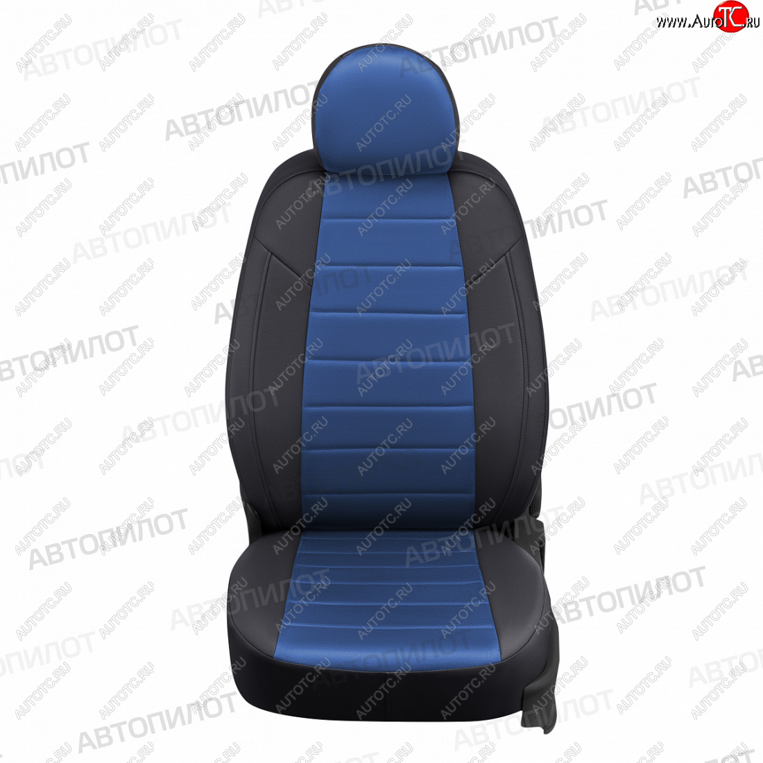 21 799 р. Чехлы сидений (экокожа/алькантара, 8 мест) Автопилот  Hyundai Staria  US4 (2021-2022) (черный/синий)  с доставкой в г. Воронеж