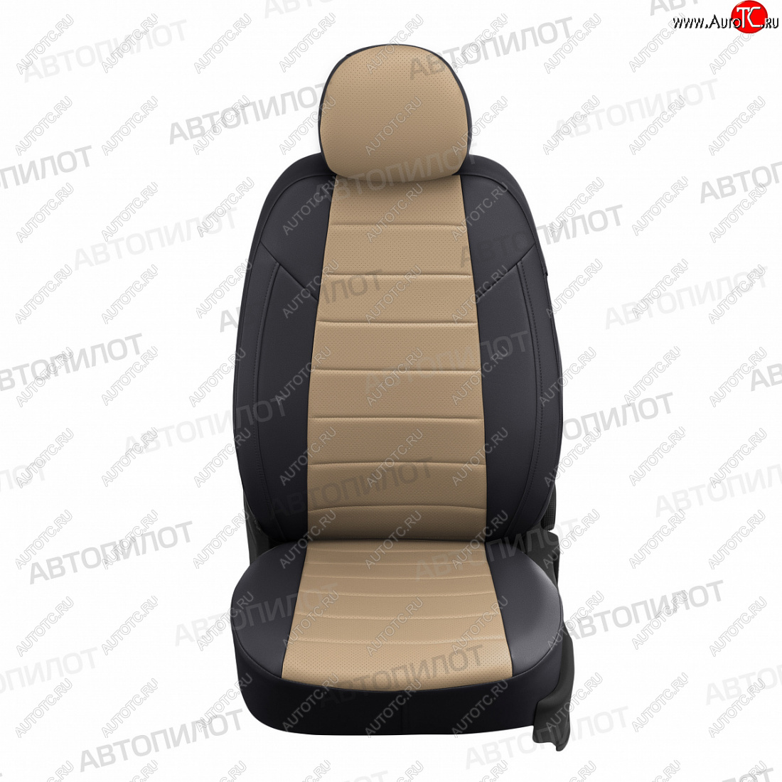 17 599 р. Чехлы сидений (экокожа, 7 мест) Автопилот  Hyundai Trajet (1999-2008) (черный/темно-бежевый)  с доставкой в г. Воронеж