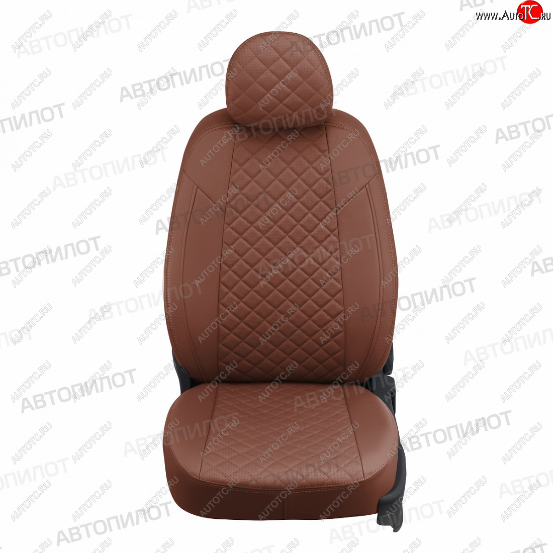 22 399 р. Чехлы сидений (экокожа, 8 мест) Автопилот Ромб  KIA Carnival  KA4 (2020-2025) минивэн дорестайлинг, минивэн рестайлинг (коричневый)  с доставкой в г. Воронеж