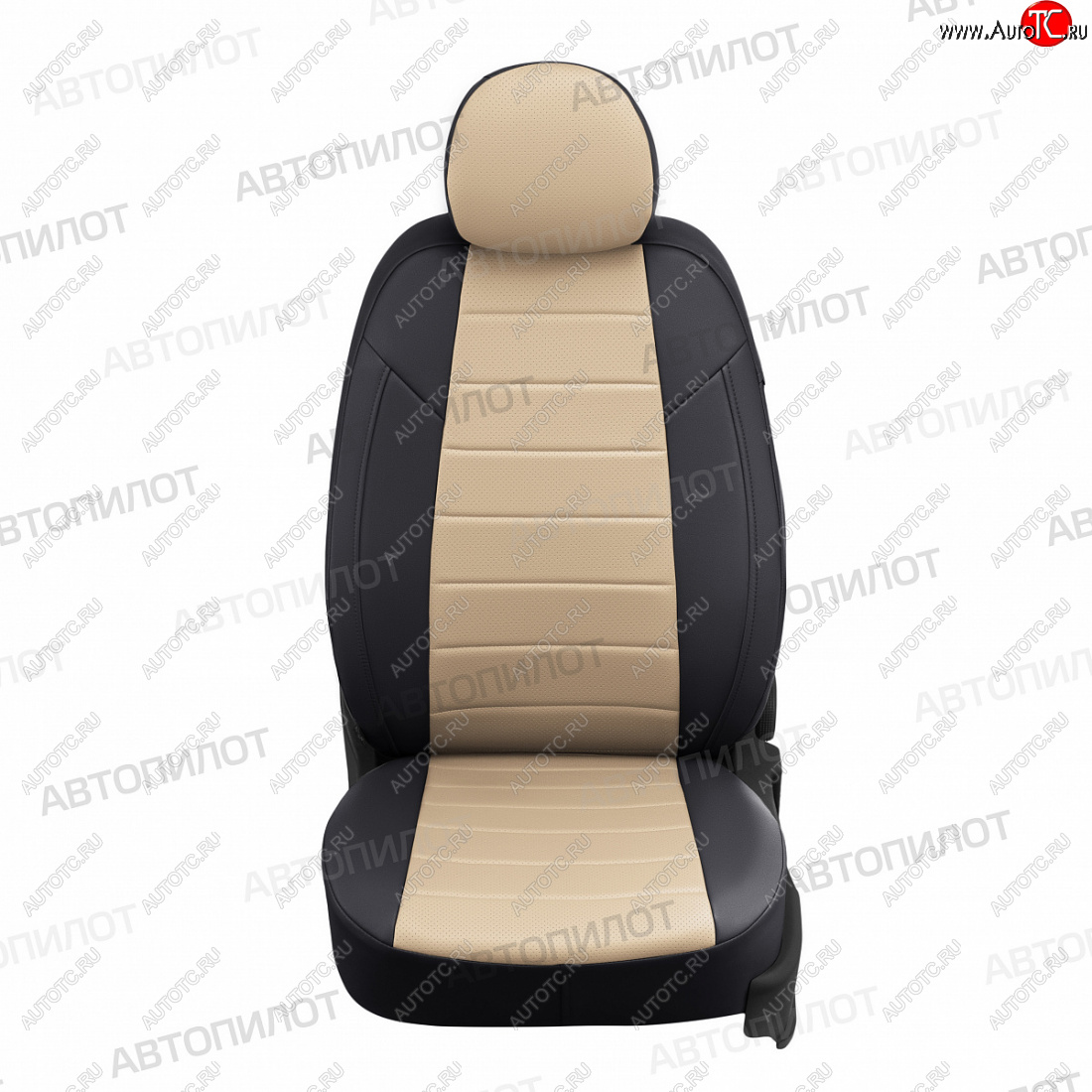 13 849 р. Чехлы сидений (экокожа, 40/60, Classic/Comfort/Luxe) Автопилот  KIA Ceed  3 CD (2018-2025) универсал, хэтчбэк (черный/бежевый)  с доставкой в г. Воронеж