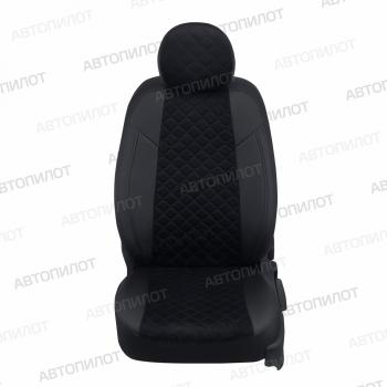 14 249 р. Чехлы на сиденья Алькантара ромб (40/60 экокожа) Автопилот Mazda CX-5 KE дорестайлинг (2011-2014) (черный)  с доставкой в г. Воронеж. Увеличить фотографию 3