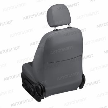 8 749 р. Чехлы на сиденья Ромб (раздельн. 40/60 экокожа) Автопилот  CITROEN C4 aircross (2012-2017), Mitsubishi ASX (2010-2025), Peugeot 4008 (2012-2025) (серый/черный)  с доставкой в г. Воронеж. Увеличить фотографию 5