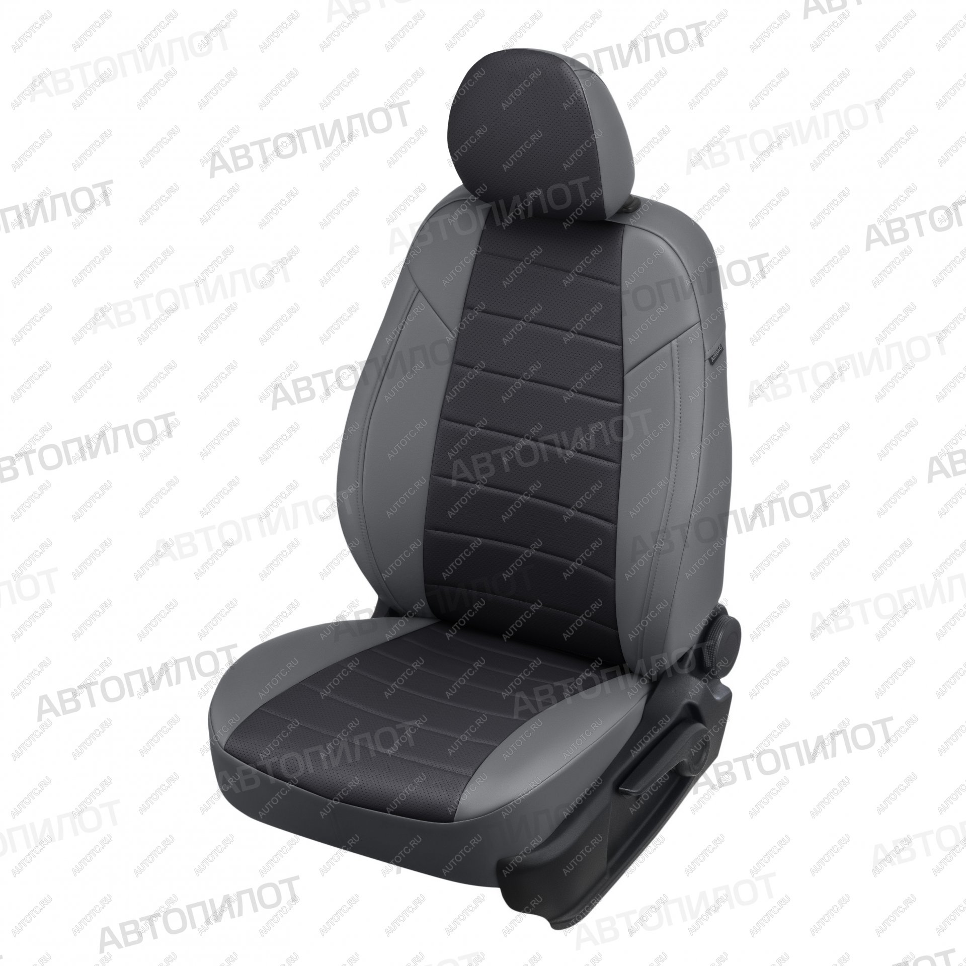 8 399 р. Чехлы на сиденья Экокожа (раздел. 40/60 экокожа) Автопилот  Nissan Almera  G15 (2012-2019) седан (серый/черный)  с доставкой в г. Воронеж