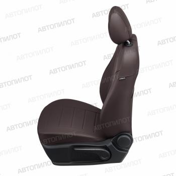 13 849 р.  Чехлы на сиденья Экокожа (раздел. 40/60 экокожа) Автопилот  Nissan X-trail  1 T30 (2000-2007) дорестайлинг, рестайлинг (черный/шоколад)  с доставкой в г. Воронеж. Увеличить фотографию 3