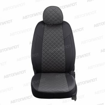 8 749 р.  Чехлы на сиденья Ромб (раздел. 40/60 экокожа) Автопилот  Nissan X-trail  3 T32 (2013-2022) дорестайлинг, рестайлинг (черный/темно-серый)  с доставкой в г. Воронеж. Увеличить фотографию 3