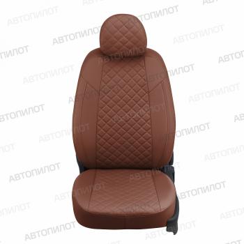 13 849 р. Чехлы на сиденья Экокожа (раздел. 40/60 экокожа) Автопилот  Peugeot 408 (2010-2022)  дорестайлинг, рестайлинг (коричневый)  с доставкой в г. Воронеж. Увеличить фотографию 5