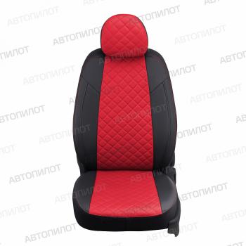 8 499 р. Чехлы на сиденья Ромб (передн. кресла Sport раздел. 40/60 экокожа) Автопилот Skoda Octavia A7 рестайлинг универсал (2016-2020) (черный/красный)  с доставкой в г. Воронеж. Увеличить фотографию 5