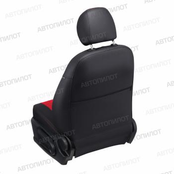 8 499 р. Чехлы на сиденья Ромб (передн. кресла Sport раздел. 40/60 экокожа) Автопилот Skoda Octavia A7 рестайлинг универсал (2016-2020) (черный/красный)  с доставкой в г. Воронеж. Увеличить фотографию 3