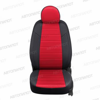 8 399 р. Чехлы на сиденья Алькантара (задн.сид раздел. 40/60 экокожа) Автопилот Fiat Sedici (2005-2014) (черный/красный)  с доставкой в г. Воронеж. Увеличить фотографию 4
