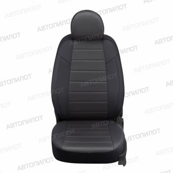 8 249 р. Чехлы на сиденья Алькантара (раздел.40/60 + вырез под подлокот. экокожа) Автопилот Toyota RAV4 XA40 5 дв. дорестайлинг (2012-2015) (черный/темно-серый)  с доставкой в г. Воронеж. Увеличить фотографию 3
