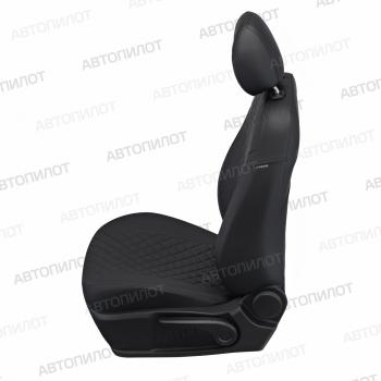 14 449 р. Чехлы на сиденья Ромб (5 мест 3 отдел. части экокожа) Автопилот Toyota Verso R20 дорестайлинг (2009-2012) (черный)  с доставкой в г. Воронеж. Увеличить фотографию 5