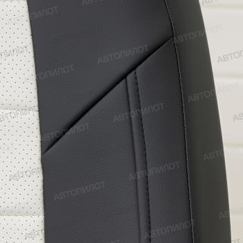 8 399 р. Чехлы на сиденья Экокожа (к. Comfort Luxe экокожа) Автопилот  Уаз Патриот ( 23632,  3163 5 дв.) (2016-2025) 2-ой рестайлинг пикап, 2-ой рестайлинг (черный/белый)  с доставкой в г. Воронеж. Увеличить фотографию 6