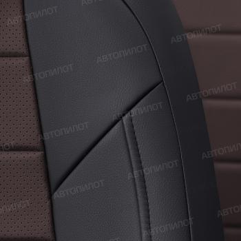13 849 р. Чехлы на сиденья Экокожа (к. Comfort Luxe экокожа) Автопилот  Уаз Патриот ( 23632,  3163 5 дв.) (2016-2025) 2-ой рестайлинг пикап, 2-ой рестайлинг (черный/шоколад)  с доставкой в г. Воронеж. Увеличить фотографию 6