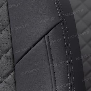 8 749 р. Чехлы на сиденья Ромб (к. Comfort Luxe экокожа) Автопилот  Уаз Патриот  23632 (2016-2025) 2-ой рестайлинг пикап (черный/темно-серый)  с доставкой в г. Воронеж. Увеличить фотографию 6
