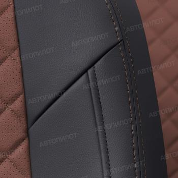 14 449 р. Чехлы на сиденья Ромб (к. Comfort Luxe экокожа) Автопилот  Уаз Патриот ( 23632,  3163 5 дв.) (2016-2025) 2-ой рестайлинг пикап, 2-ой рестайлинг (черный/темно-коричневый)  с доставкой в г. Воронеж. Увеличить фотографию 6