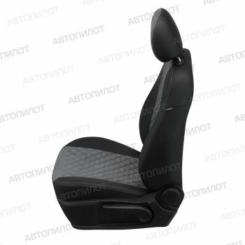 8 749 р.  Чехлы на сиденья Алькантара ромб (к. Comfort Luxe экокожа) Автопилот  Уаз Патриот  23632 (2016-2025) 2-ой рестайлинг пикап (черный/серый)  с доставкой в г. Воронеж. Увеличить фотографию 3