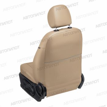 8 399 р.  Чехлы на сиденья Экокожа (к. Sport Line Comfort Line раздел. 40/60 + вырез под подлокот.+ надкрыльн. экокожа) Автопилот  Volkswagen Passat ( B6,  B7) (2005-2015) седан (темно-бежевый)  с доставкой в г. Воронеж. Увеличить фотографию 5