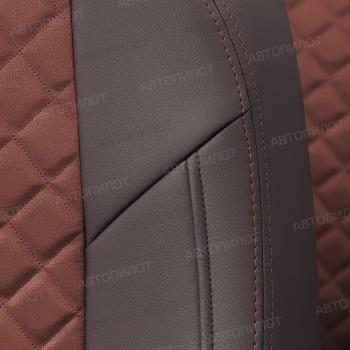 14 449 р. Чехлы на сиденья Алькантара ромб (к. Sport Line Comfort Line раздел. 40/60 + вырез под подлокот.+ надкрыльн. экокожа) Автопилот  Volkswagen Passat ( B6,  B7) (2005-2015) седан (шоколад)  с доставкой в г. Воронеж. Увеличить фотографию 6