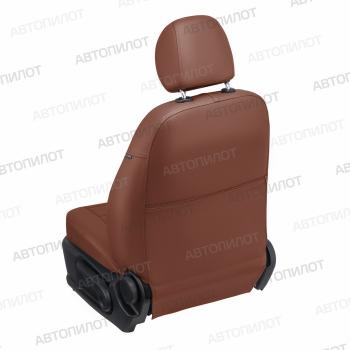 13 849 р. Чехлы на сиденья Экокожа (раздел. 40/60 экокожа) Автопилот  Volkswagen Polo  5 (2009-2020) седан дорестайлинг, седан рестайлинг (коричневый)  с доставкой в г. Воронеж. Увеличить фотографию 5
