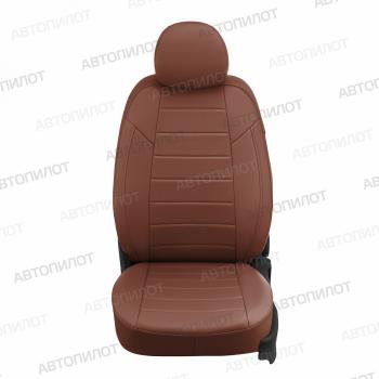 13 849 р. Чехлы на сиденья Экокожа (раздел. 40/60 экокожа) Автопилот  Volkswagen Polo  5 (2009-2020) седан дорестайлинг, седан рестайлинг (коричневый)  с доставкой в г. Воронеж. Увеличить фотографию 3