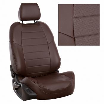 21 799 р. Чехлы на сиденья Экокожа (9 мест сплош. экокожа) Автопилот  Volkswagen Caravelle ( T5,  T6) - Transporter ( T5,  T6) (шоколад)  с доставкой в г. Воронеж. Увеличить фотографию 2