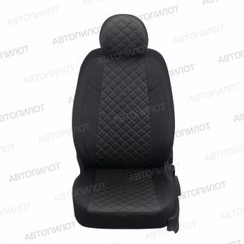 8 499 р. Чехлы на сиденья Ромб (раздел. 50/50 экокожа) Автопилот ГАЗ 31029 Волга (1992-1997) (черный)  с доставкой в г. Воронеж. Увеличить фотографию 3