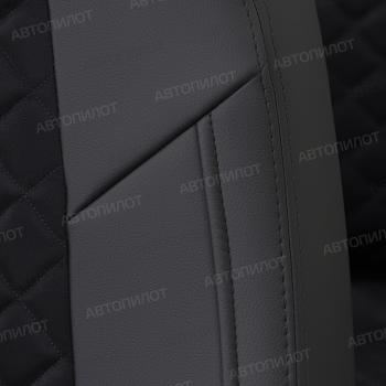8 499 р. Чехлы на сиденья Алькантара ромб (раздел. 50/50 экокожа) Автопилот ГАЗ 31029 Волга (1992-1997) (черный)  с доставкой в г. Воронеж. Увеличить фотографию 6