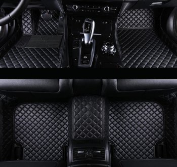 Ковры (Кожа экокожа) Автопилот Skoda Octavia A7 рестайлинг универсал (2016-2020) (черный)