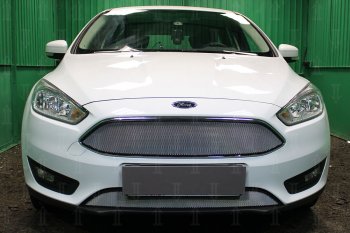 2 999 р. Защитная сетка в бампер (низ, ячейка 3х7 мм) Alfeco Стандарт KIA Ceed 3 CD универсал (2018-2025) (Чёрная)  с доставкой в г. Воронеж. Увеличить фотографию 9