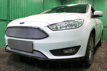 2 999 р. Защитная сетка в бампер (низ, ячейка 3х7 мм) Alfeco Стандарт KIA Ceed 3 CD универсал (2018-2025) (Чёрная)  с доставкой в г. Воронеж. Увеличить фотографию 8
