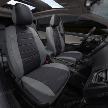 13 849 р. Чехлы сидений Экокожа (5 мест экокожа) Автопилот  Chery Tiggo 8 PRO (2021-2025) (серый/черный)  с доставкой в г. Воронеж. Увеличить фотографию 6