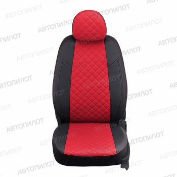 14 449 р. Чехлы сидений Ромб (5 мест экокожа) Автопилот  Chery Tiggo 8 PRO (2021-2025) (черный/красный)  с доставкой в г. Воронеж. Увеличить фотографию 4