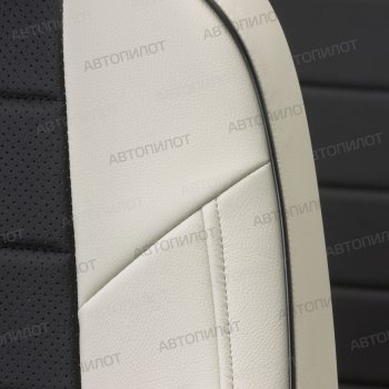 13 649 р. Чехлы сидений (экокожа, 40/60) Автопилот Volkswagen Polo 9N1 хэтчбэк 5 дв. дорестайлинг (2001-2005) (белый/черный)  с доставкой в г. Воронеж. Увеличить фотографию 2