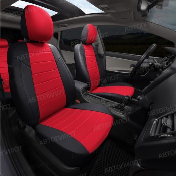 13 649 р. Чехлы сидений (экокожа/алькантара, 40/60) Автопилот Volkswagen Polo 9N1 хэтчбэк 5 дв. дорестайлинг (2001-2005) (черный/красный)  с доставкой в г. Воронеж. Увеличить фотографию 5