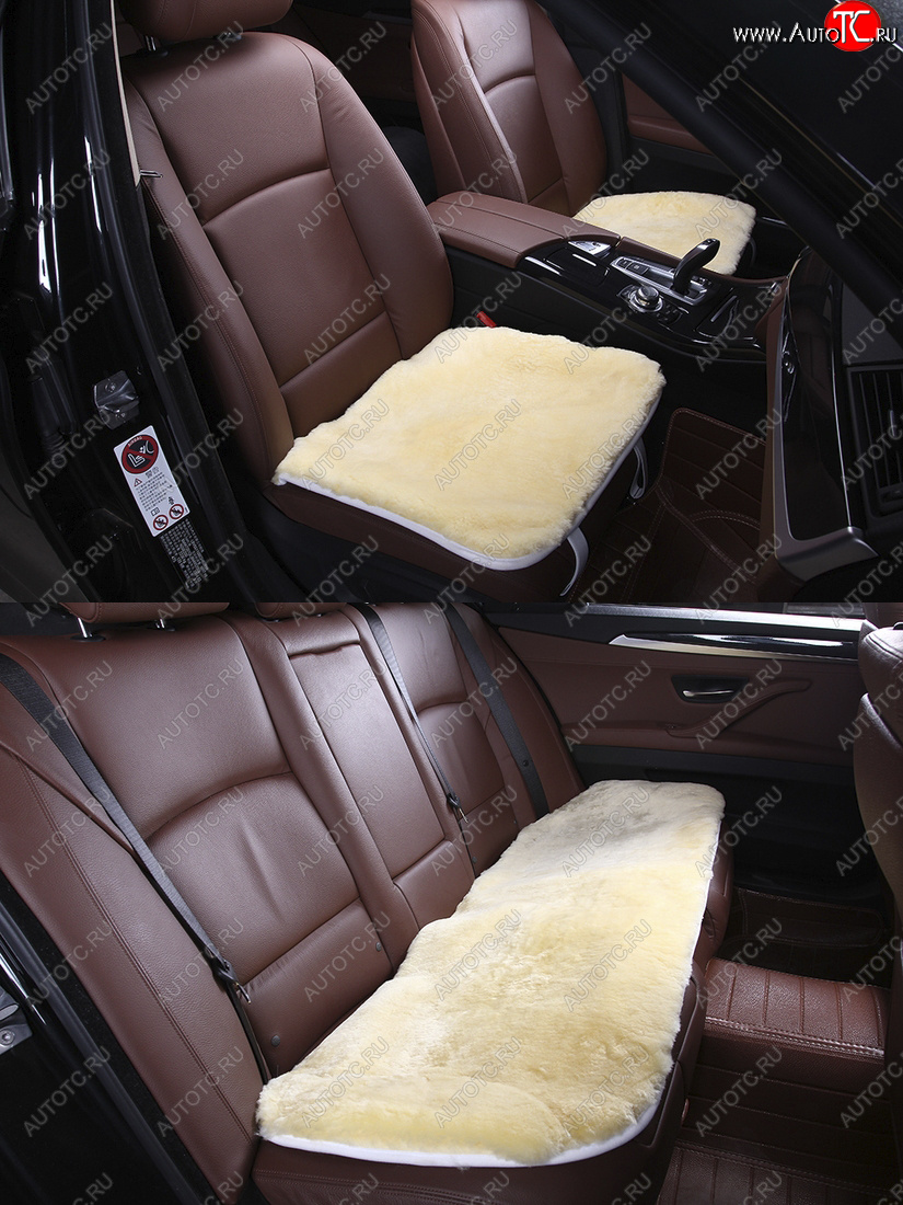 8 349 р. Комплекты квадратов (короткий ворс Класс А натуральный мех) Автопилот   (бежевый)  с доставкой в г. Воронеж
