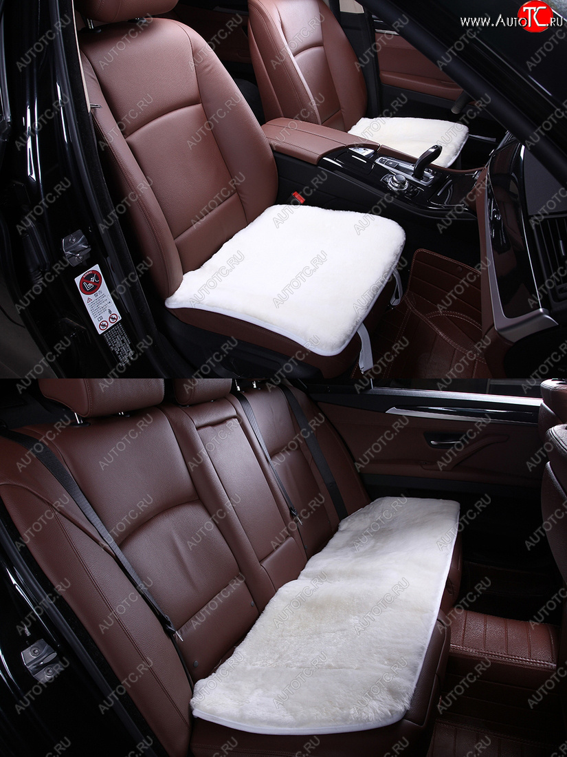2 399 р. Комплект квадратов (короткий ворс искусственный мех) Автопилот   (белый)  с доставкой в г. Воронеж