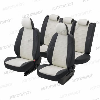 8 399 р. Чехлы сидений (экокожа, 40/60) Автопилот  Chery Tiggo 4 - Tiggo 4 Pro (черный/белый)  с доставкой в г. Воронеж. Увеличить фотографию 6