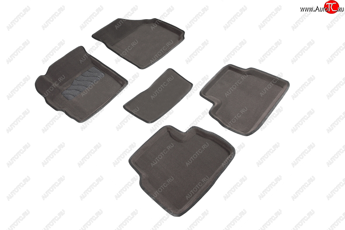 5 499 р. Комплект ковриков салона (ворсовые, 3D) SEINTEX  Daewoo Matiz ( M200,  M250) (2005-2015) дорестайлинг, рестайлинг (Серый)  с доставкой в г. Воронеж
