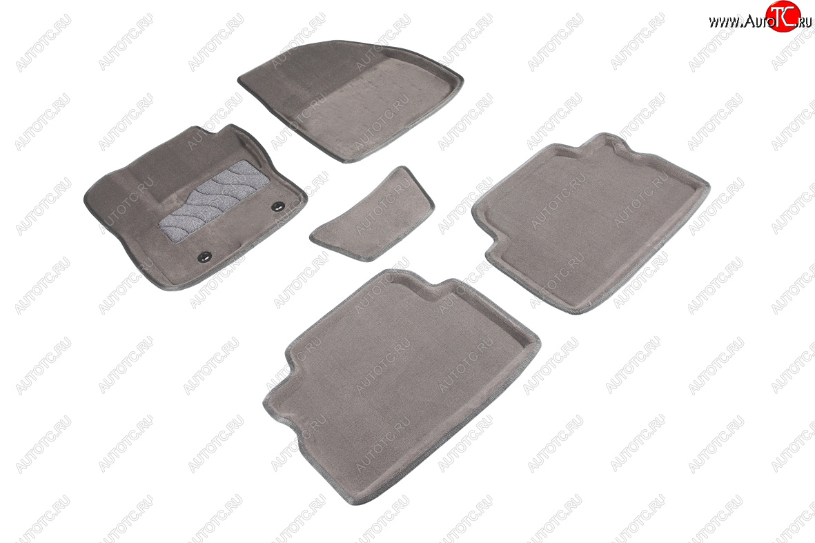 7 049 р. Комплект ковриков салона (ворсовые, 3D) SEINTEX  Ford Kuga  1 (2008-2013) (Серый)  с доставкой в г. Воронеж