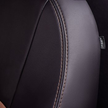 6 599 р. Комплект чехлов для сидений (РЗС 60/40, 2П Илана+Орегон) ТУРИН Lord Autofashion  Chery Kimo  A1 (2008-2014) хэтчбэк (черный, вставка темно-коричневая, строчка темно-коричневая)  с доставкой в г. Воронеж. Увеличить фотографию 7