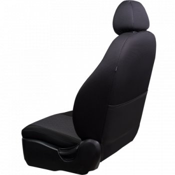 5 599 р. Комплект чехлов для сидений (РЗСиС 60/40 жаккард) Дублин Lord Autofashion Chevrolet Niva 2123 дорестайлинг (2002-2008) (серый, вставка Сеул серая, строчка серая)  с доставкой в г. Воронеж. Увеличить фотографию 2