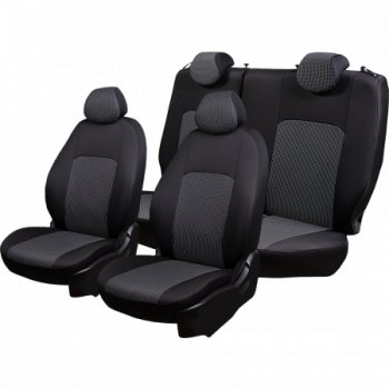 5 599 р. Комплект чехлов для сидений (РЗСиС 60/40 жаккард) Дублин Lord Autofashion Chevrolet Niva 2123 дорестайлинг (2002-2008) (серый, вставка Сеул серая, строчка серая)  с доставкой в г. Воронеж. Увеличить фотографию 4