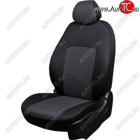 5 599 р. Комплект чехлов для сидений (РЗСиС 60/40 жаккард) Дублин Lord Autofashion Chevrolet Niva 2123 дорестайлинг (2002-2008) (серый, вставка Сеул серая, строчка серая)  с доставкой в г. Воронеж