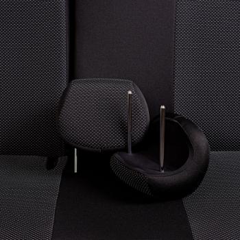 5 399 р. Комплект чехлов для сидений (РЗС 60/40 2П Жаккард) Дублин Lord Autofashion Geely MK (2006-2015) (черный, вставка Ёж белая)  с доставкой в г. Воронеж. Увеличить фотографию 8