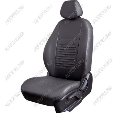 8 999 р. Комплект чехлов для сидений (РЗС 60/40 3Г Илана+Орегон) ТУРИН СТ Lord Autofashion  KIA Rio  2 JB (2005-2011) дорестайлинг седан, рестайлинг седан (серый, вставка серая, строчка серая)  с доставкой в г. Воронеж