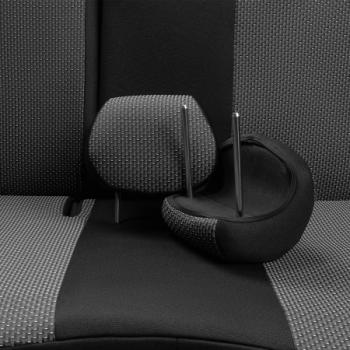 5 399 р. Комплект чехлов для сидений (ЦЗС 3Г Жаккард) Дублин Lord Autofashion  Nissan Almera  G15 (2012-2019) седан (черный, вставка Зигзаг серая)  с доставкой в г. Воронеж. Увеличить фотографию 3